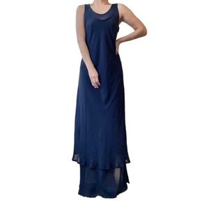 Vintage 1990s small Apart Black sleeveless tank maxi dress